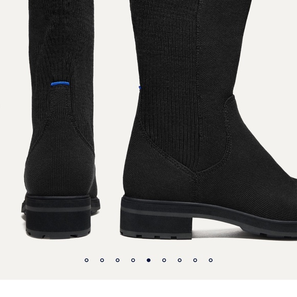 Rothy's The Tall Lug Boot - Onyx Black Size 6 - Picture 3 of 9